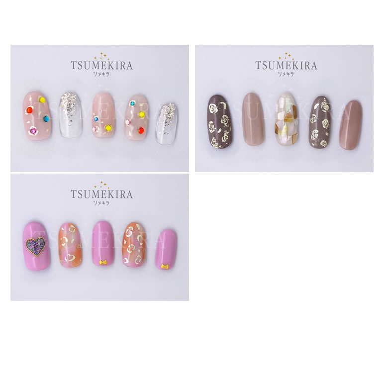 ツメキラ T147 レオパード ホワイトゴールド プチココ ツメキラ T147 レオパード ホワイトゴールド プチココ